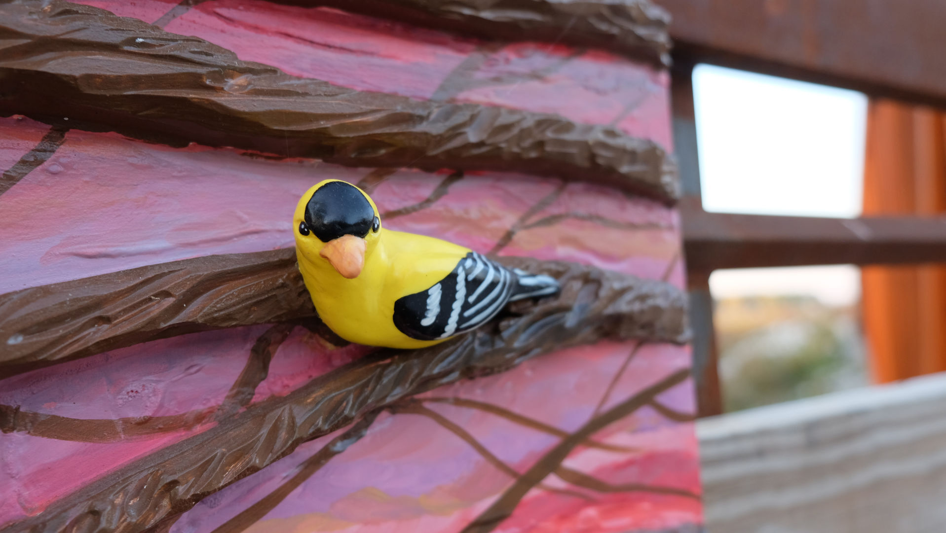 "Goldfinch Gates" closeup